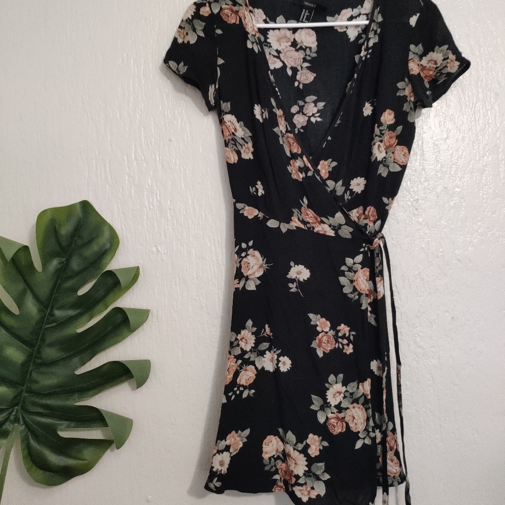 Floral wrap dress